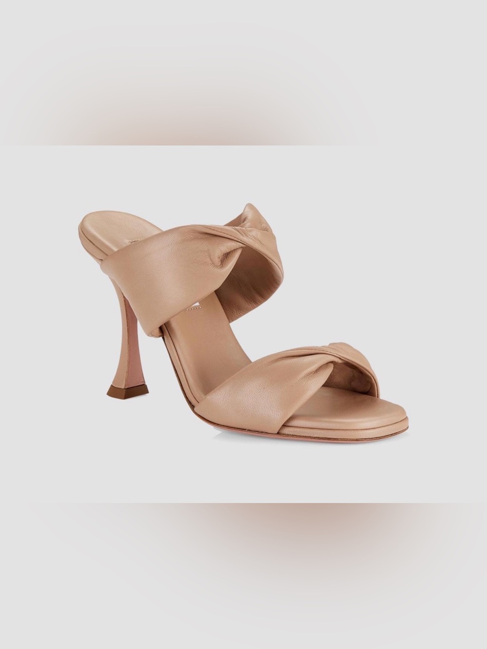 Aquazzura Twist 95 Leather Mule Sandal EU SZ 40